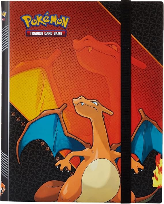 Ultra Pro - Pokemon: Charizard 9-Pocket Full-View PRO Binder Red, Trading Card Collector's Album Display Binder Protection Solution