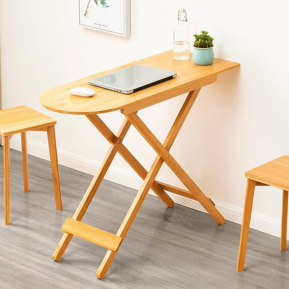Drop Leaf Dining Table Home Use Extendable Drop Leaf Table for Kitchen Large Desktop for Storage Space-Saving for Dining Room Living Room(Brown)