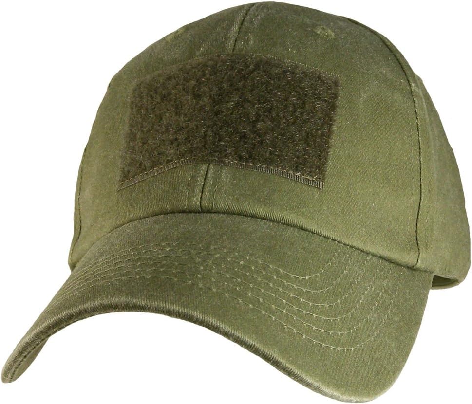 OD Green 2 x 3 Hook & Loop Front Patch Hat  OD Green Baseball Cap 6418