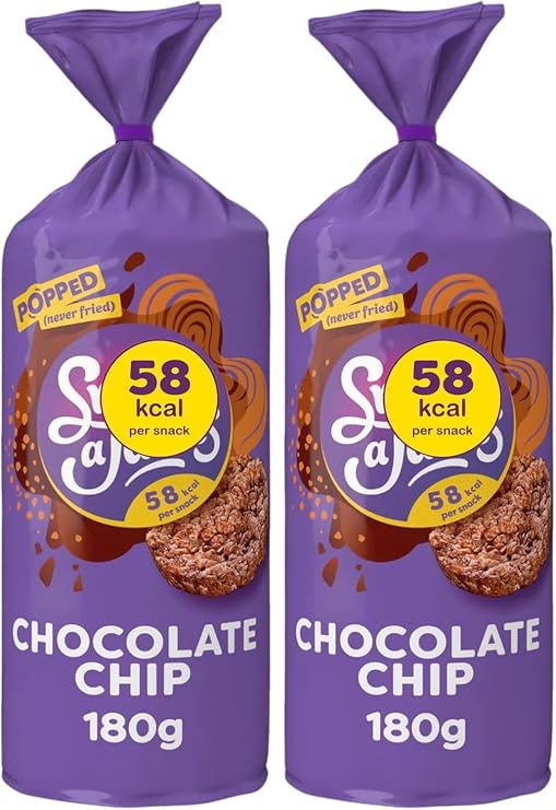 Snacks Bundle with Snacks a Jacks Jumbo Chocolate Chip Rice Cakes 180g (2 Pack)