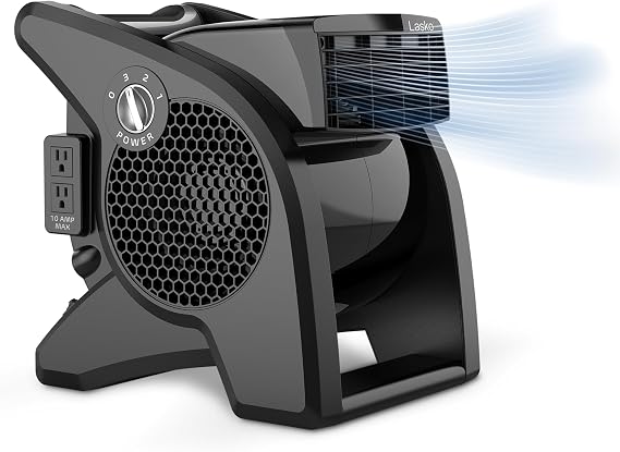 Lasko High Velocity Portable Pivoting Blower Fan - 15" - U15617 - Black