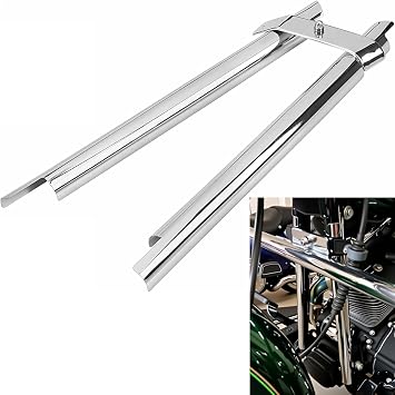 Front Frame Down Tube Covers for Harley Softail Fat Boy Heritage Deluxe Springer Slim Twin Cam Convertible Night Train Breakout Cross Bones Standard Custom CVO FLSTF FLSTN FLST 2000-2017