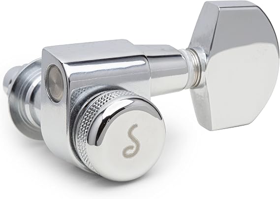 Schaller M6 Pin Locking 3+3 Guitar Machines, Chrome (10030223.02.52)