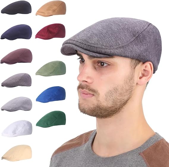 Mens Newsboy Cap Flat Ivy Gatsby Hat Adjustable Cabbie Cap for Women Mens Newsboy Hats Caps Fedora Hats