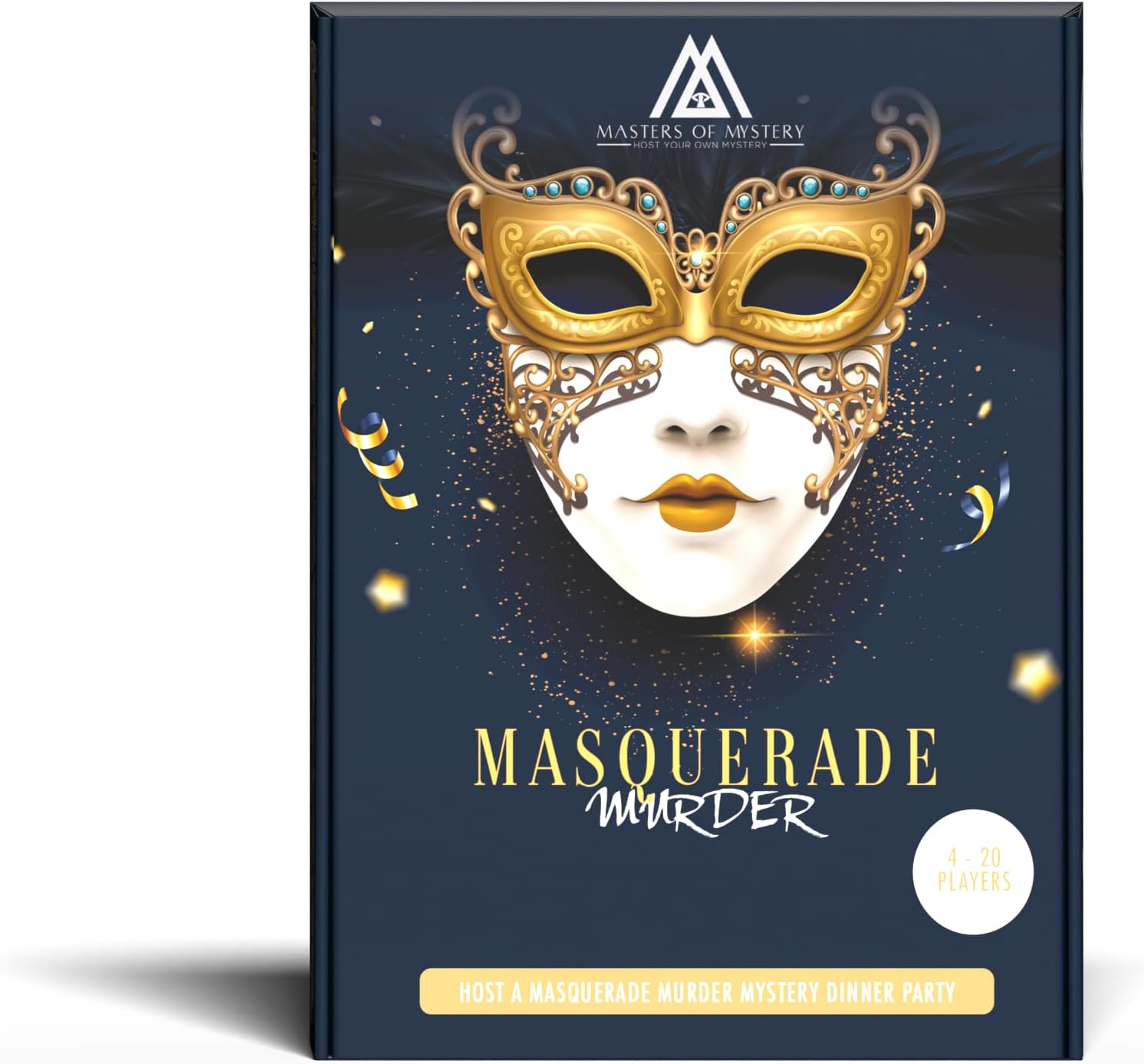 Replay-able Masquerade Murder Mystery Dinner Party Game for Up to 20 Adults - Host Your Own Dinner Party Game Night - Masquerade Venetian Carnival Theme Medium English 4-20 Players