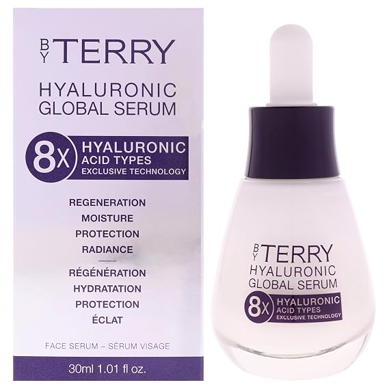 By Terry Hyaluronic Global Face Serum, Reduces Wrinkles & Fine Lines, Vegan & Fragrance Free, Suitable for All Skin Types, 1.1 fl oz
