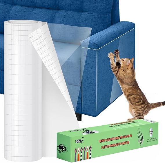 TOOSOFt Anti Cat Scratch Furniture Protector Clear Thicken Vinyl 160"x12.4"