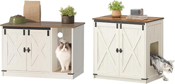 Hzuaneri Cat Litter Box Enclosure CB82414XCB85414X
