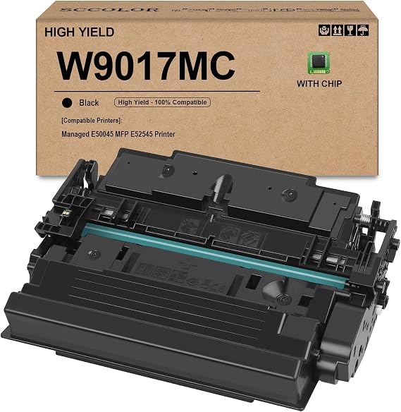 W9017MC Toner Cartridge Compatible W9017MC Black Toner Cartridge Replacement for Managed E50045 MFP E52545 Printer
