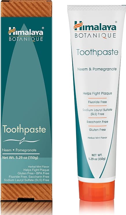 Himalaya Botanique Neem & Pomegranate Toothpaste, Herbal Mint, 5.29 oz