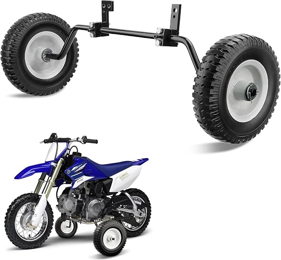 Dirt Bike Training Wheels Compatible with Razor MX125 MX350 MX400 MX500, PW50,Honda XR50 CRF50 Z50 Z50R, TTR50,50cc 49cc Kids' Dirt Bike Training Wheels, Easy to Install Black