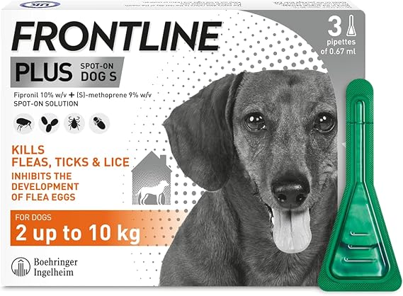 FRONTLINE Plus Flea & Tick Treatment for Small Dogs - 3 Pipettes