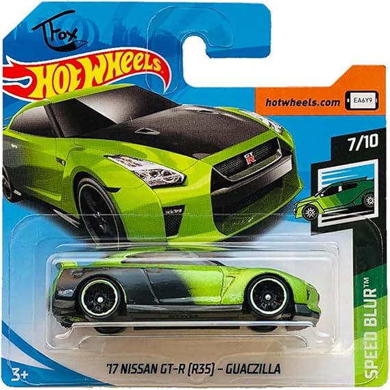 Hot Wheels '17 Nissan GT-R (R35) - Guaczilla Speed Blur 7/10 (61/250) 2019 Short Card