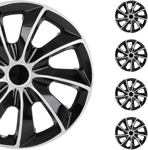 SCITOO Snap On Hubcap Rim 15 inch Auto Tire Replacement Exterior Cap OEM Steel Wheel Hubcaps Wheel Cover