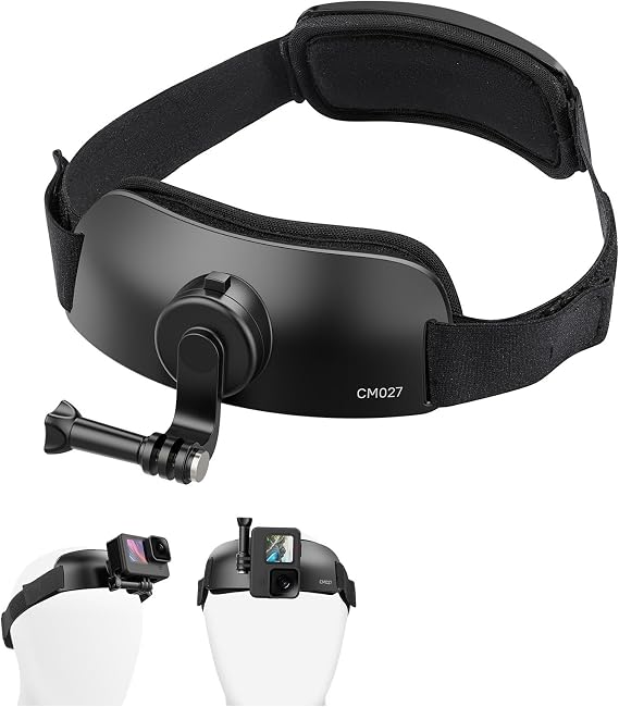 YILIWIT Ulanzi Head Strap Mount Head Fixing Belt GoPro Accessory Action Camera Mount Action Camera Accessory Horizontal/Vertical Shooting Adjustable 360 Degree Rotatable Detachable for Action 6/5/4
