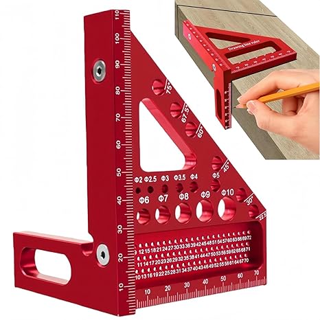 3d Multi-Ang/le Measuring Ruler,Woodworking Me/asuring To/ols,Carpentry Tools and Equipment,Hand Tools Carpentry,Versatile Ang/le Finder To/ol for Precise Mea/suring,Designed for Effortless Operation