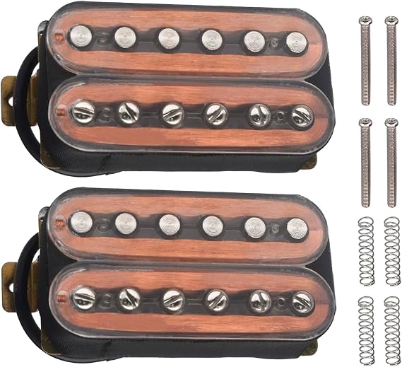 SAPHUE Electric Guitar Humbucker Pickups Double Coil Guitar Bridge Pickup & Neck Pickups Set (Transparent)