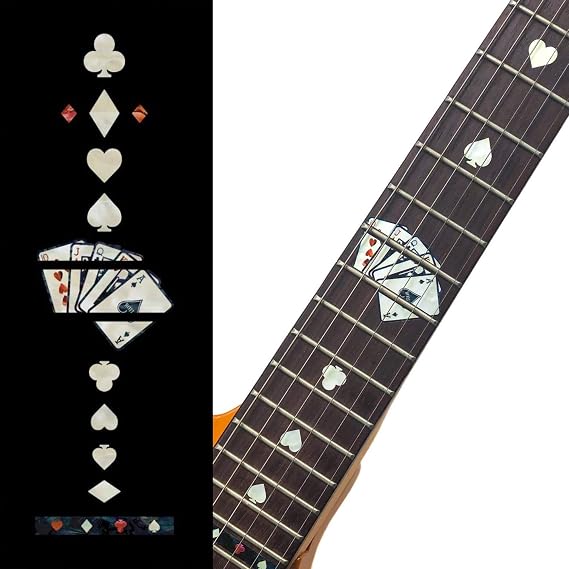 Inlay Sticker Fret Markers for Guitars - Playing Cards - White Pearl,F-020PC-WT