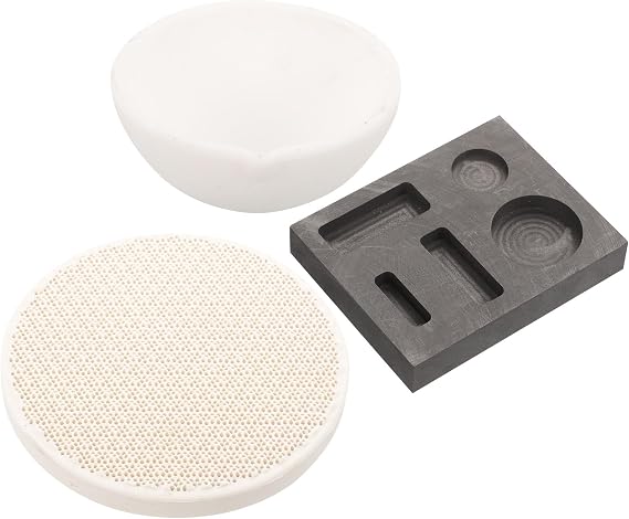 Metal Casting Melting Kit with Graphite Crucible and Torch for Gold Silver Copper Ingot Moulding and Small Volume Smelting