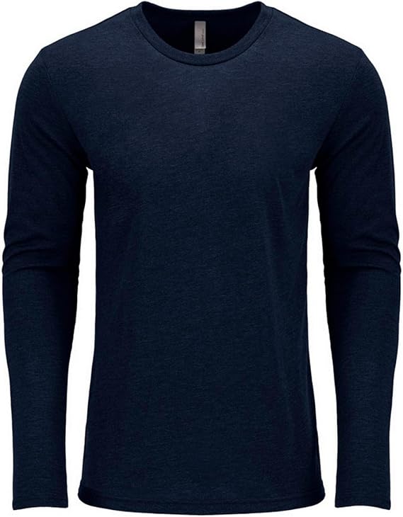 NEXT LEVEL APPAREL Triblend Long Sleeve Crew (6071) Vintage Navy, XL