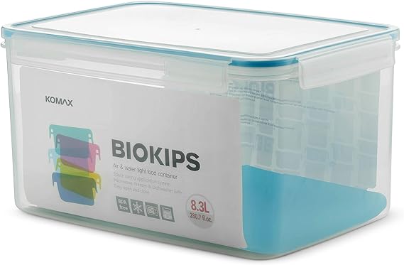 Komax Biokips Large Food Storage Containers, 35 Cup Food Storage Bins with Lids, BPA Free Airtight Food Containers for Kitchen Organization, Kitchen Storage Containers for Bread, Rice & More (280 oz)