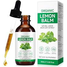 Lemon Balm Tincture Alcohol-Free, Natural Lemon Balm Leaf Extract Drops, Vegetable Glycerin Base, Fast-Absorbing, 2.02 fl.oz