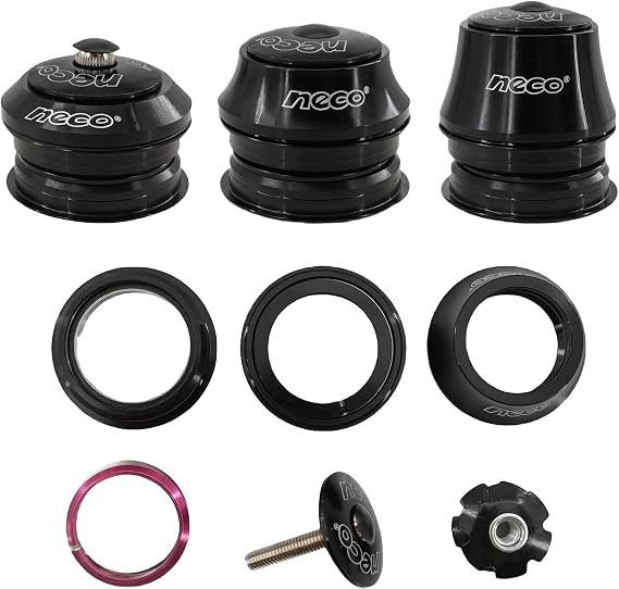 DJC Neco Headsets Semi-Integrated Threadless 1-1/8" for ZS41/41.4/41.5/41.8mm 28.6/30 for Giant OCR TCR Triban RC520 RC500 Road Bike Bearing Headset