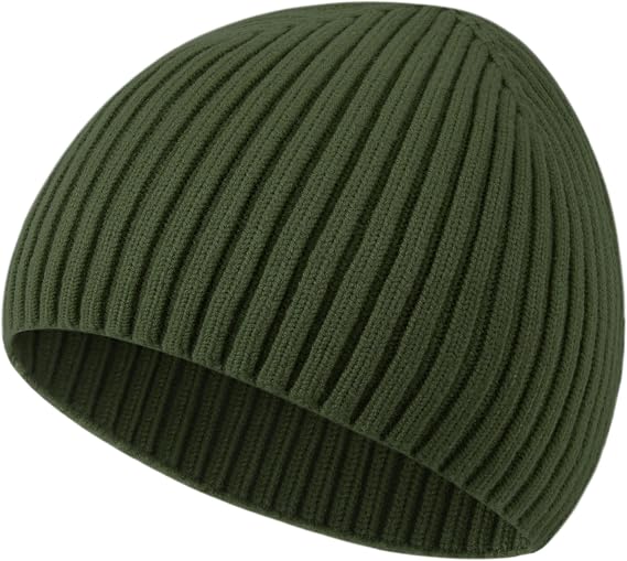 Wool Knit Beanie Hats for Men Women,Cuffless Winter Skull Caps