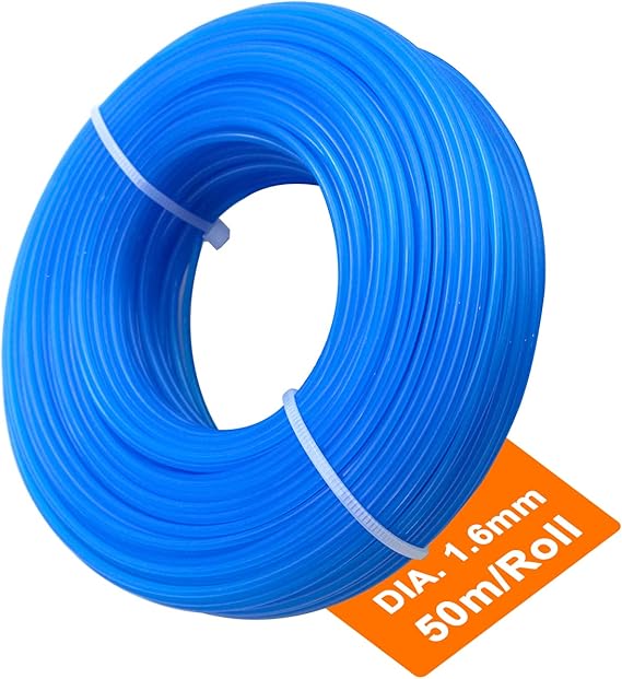 Diameter 1.6mm Round Nylon Grass Trimmer Line 50m Grass Weed Trimmer String Line Rope for Park Garden, 1 Pcs