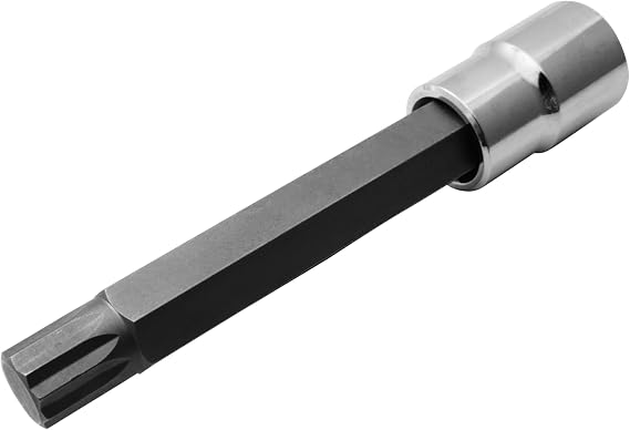 CTA Tools 4710 10-Point Lug Nut Bit Socket, 14mm, 1/2" Drive, 5" Long Tuner Lug Nut Socket with 13.75mm Point-to-Point Fitment