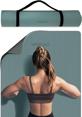 Extra Thick 8mm Yoga Mat, 72x28 Non Slip Exercise Mat, Reversible 2-Sided Dual Color Premium POE Material, with Carrying Strap for Yoga, Pilates, Home Gym