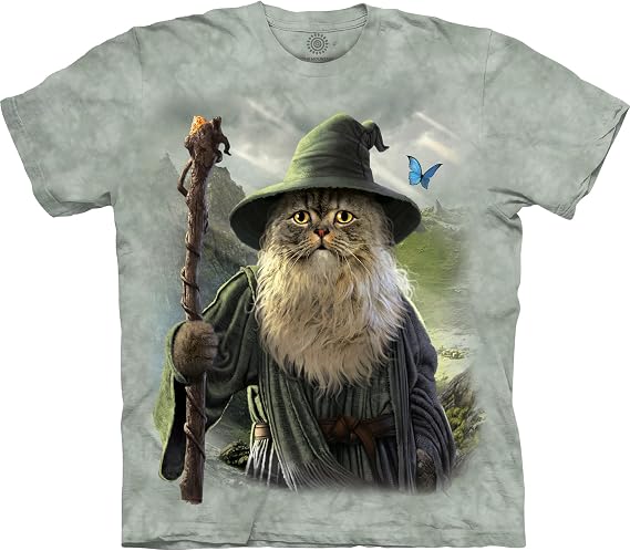 The Mountain Catdalf Unisex T Shirt | Premium, Hand-Dyed | Funny Cat Graphic Tee