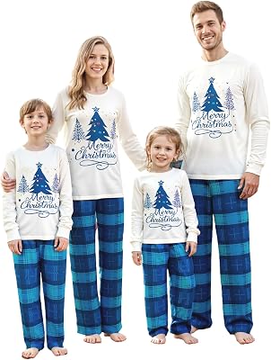 IPajamas Matching Christmas Pjs For Family Christmas Family Pajamas Sets Holiday Long Sleeve Nightwear Set Xmas Jammies