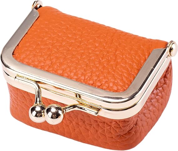Travel Jewelry Case, Jewelry Boxes for Women, Portable PU Leather Small Jewelry Organizer, Small Jewelry Box for Stud Earrings, Rings, Necklaces, Bracelets (orange)