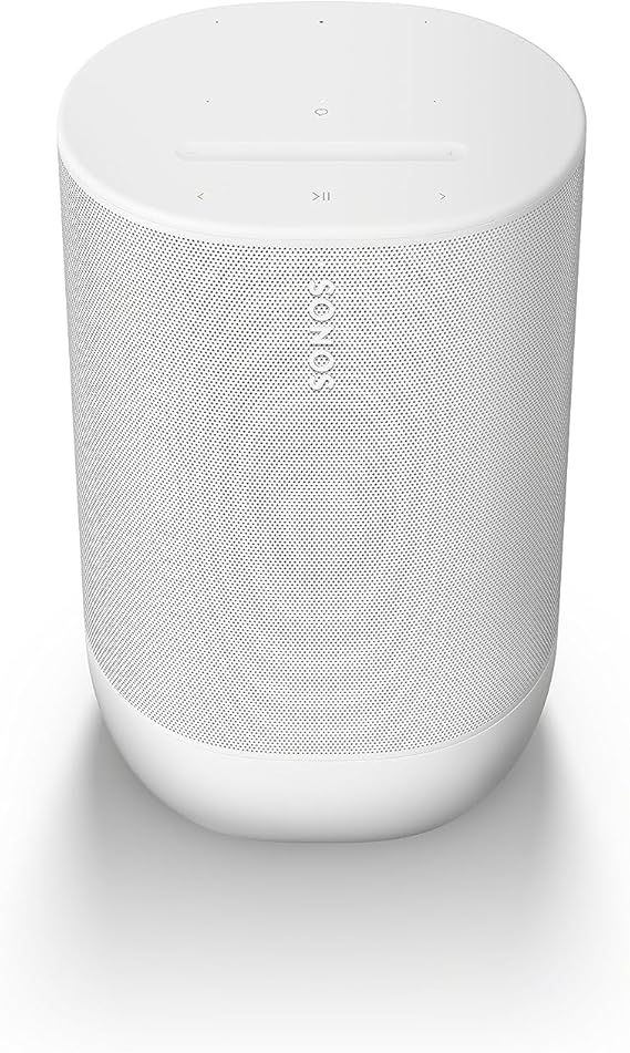 Sonos Move 2 - Wireless Portable Speaker (White) | Powerful Sonos sound you can move from room to room, indoors to outdoors, bringing heart-pumping stereo sound to your world.
