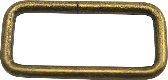 Wuuycoky Bronze Rectangle Rings Loop Ring No Welded for Strap Webbing Belts Buckle