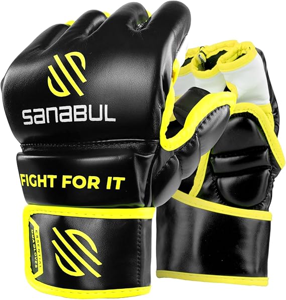 Sanabul Essential 4oz MMA Gloves for Men & Women, Professional Fighting Boxing Muay Thai Kickboxing Gloves for Sparring Grappling and Training