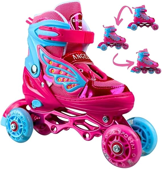 Angel Wing Illuminated Inline Skating Girls' Skating Silicone Wheel