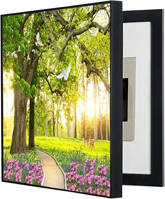 Electrical Panel Cover Decorative, Breaker Box Cover Decorative, Fuse Box Cover Cabinet, Wall Mounted Hide Meter Electric Meter Box Decorative Painting(B,60 * 80CM)