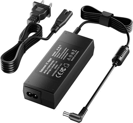 19.5V Adapter Charger for Sony Bravia LCD TV KDL-48R510C KDL-40R510C KDL-48W650D KDL40W600B KDL32W600D KDL-40W650D KDL-48W600B, KDL-48R KDL-55W KDL-32W KDL32R KDL-40W KDL-40R KDL-42W KDL-48W