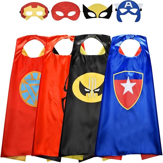 Roko Toys for 3-10 Year Old Boys, Superhero Capes for Kids Dress up Costumes Party Supplies Present Chistmas Gifts Stocking