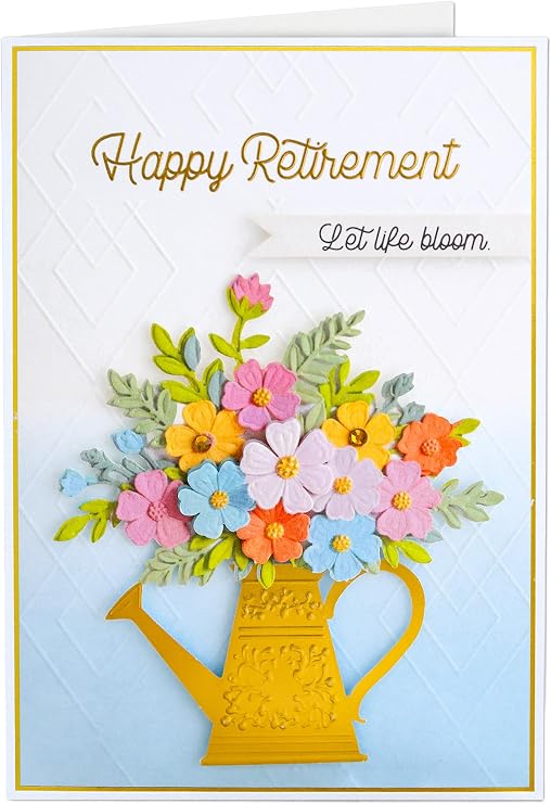 Joli Coon 3D Retirement Card, SIGNATURE, with golden seal sticker | 350gsm designer paper, 3D elements, FinePaper envelope, gold seal sticker, space for a personal message