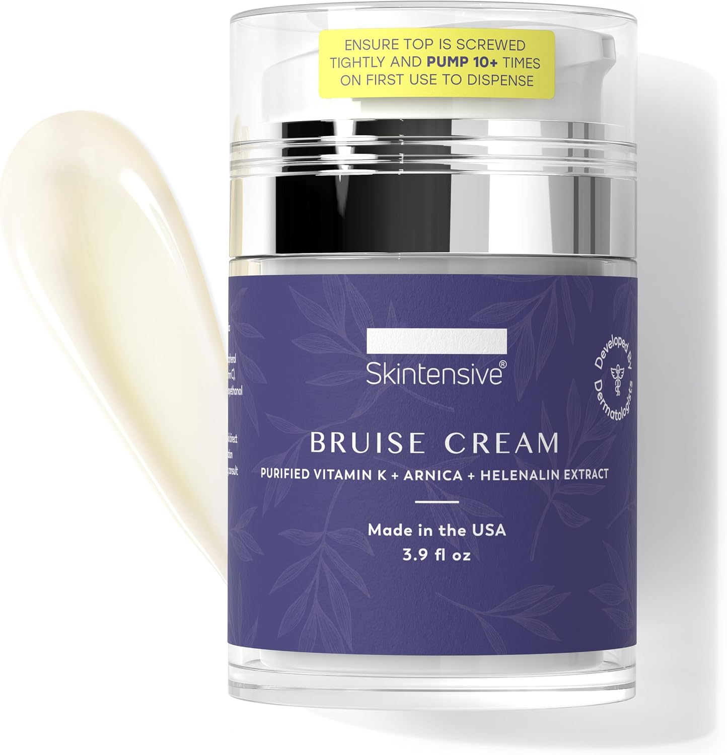 SKINTENSIVE Arnica Moisturizing Cream - Plant Organic Skin Cream for Face and Body with Arnica Formulated with Vitamins K, C, E 4.6 fl oz 118 ml