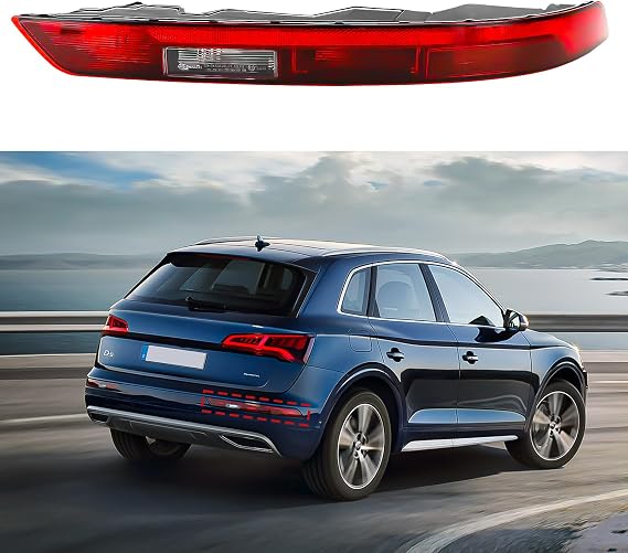 Rear Bumper Reflectors Light Stop Brake Tail Lights Compatible for Audi Q5 2017 2018 2019 2020 80A945070A Right Passenger Side (Left Driver Side)