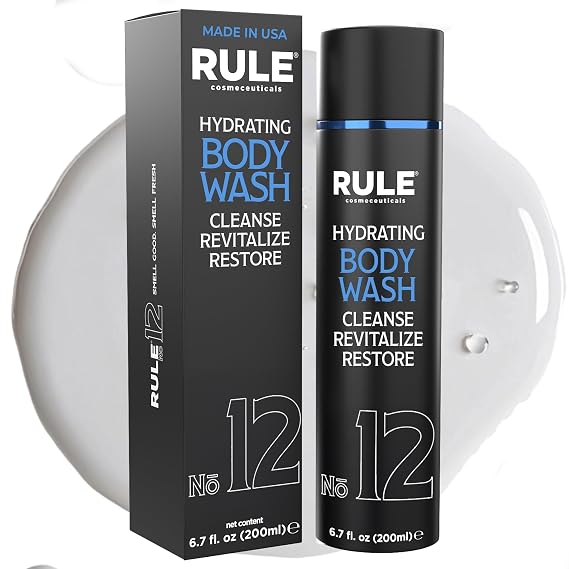 No.12 Body Wash, Shower Gel for Men with Shea Butter, Aloe Vera, Chamomile and Coconut Oil for Skin, Cleanse, Hydration, Revitalize & Restore, Perfect for Daily Use, 200 mL
