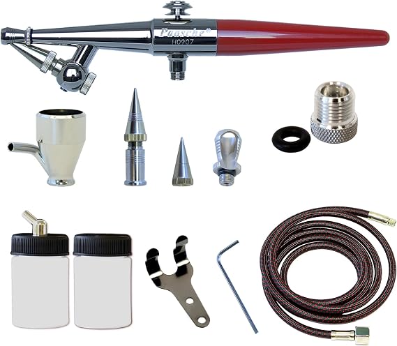 Paasche Airbrush H-Set Single Action Siphon Feed Airbrush Set , Red
