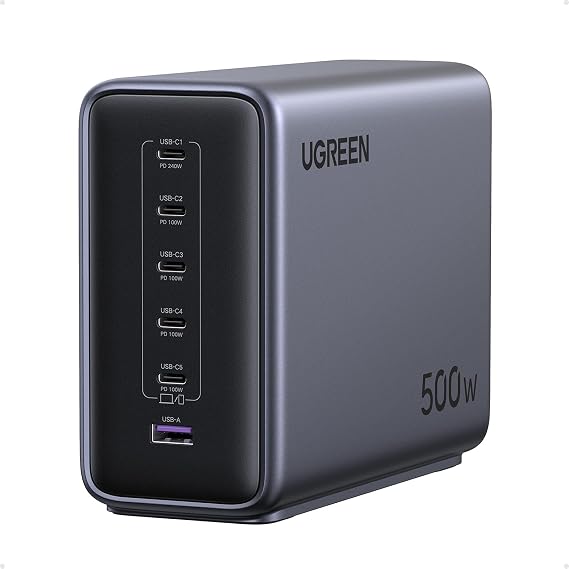 UGREEN Nexode 500W USB-C Charger 6-Port PD 3.1 240W Max at Single Port