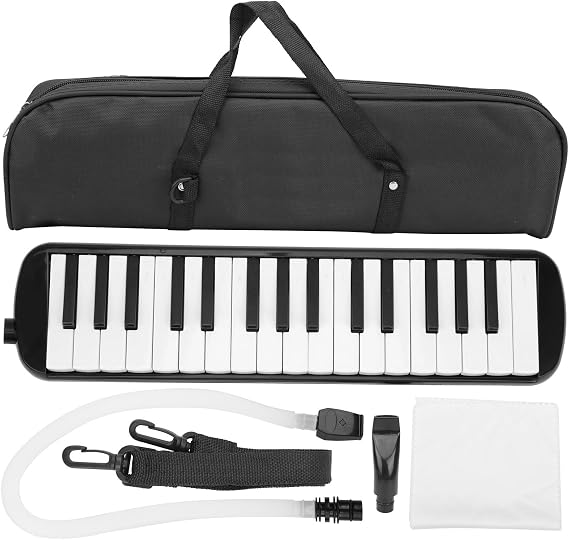 32 Key Melodica Talkbox Keyboard, Keytar Instrument, IRIN Melodica 32 Key Wind Musical Instrument Suitable for Beginner Practice Bag (Black)