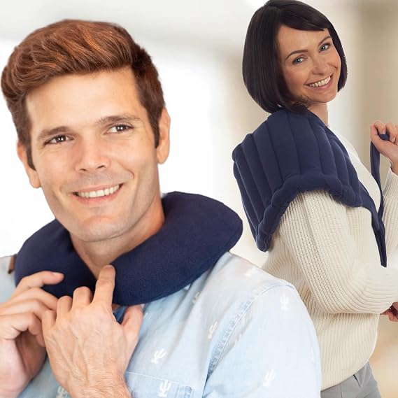 SunnyBay Lavender C-Shape Neck Wrap with Lowerback Heating Pad