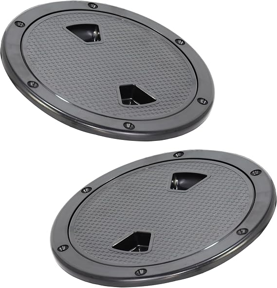 2 Pcs Boat Hatch,Circular Non Slip Inspection Hatch Deck Plate Hatch, with Detachable Coverfor Marine Boat Yacht